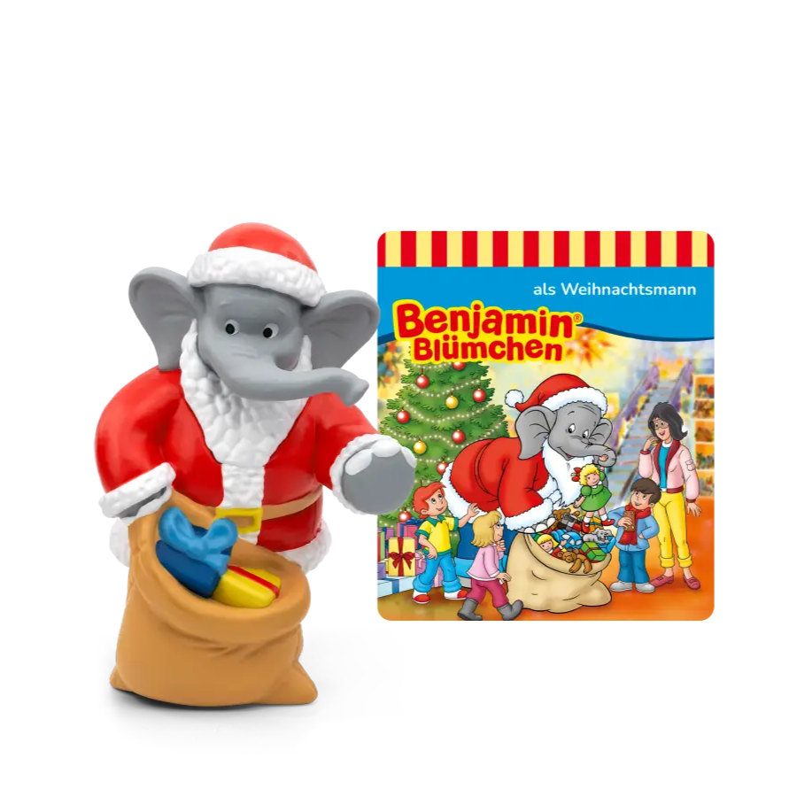 Tonies Hörspielfigur Benjamin Blümchen als Weihnachtsmann